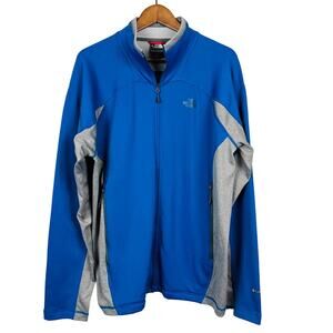 The North Face Full Zip Jacket Lightweight Nylon Knit Long Sleeve - L
